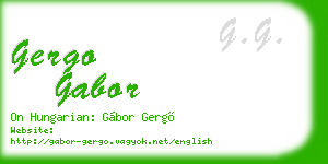 gergo gabor business card